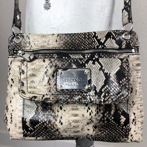 NICOLE  | Crossbody Bag | Faux Snakeskin Print